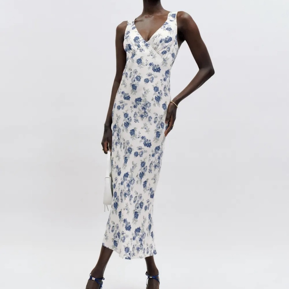 Reformation Blue Floral Maxi Dress